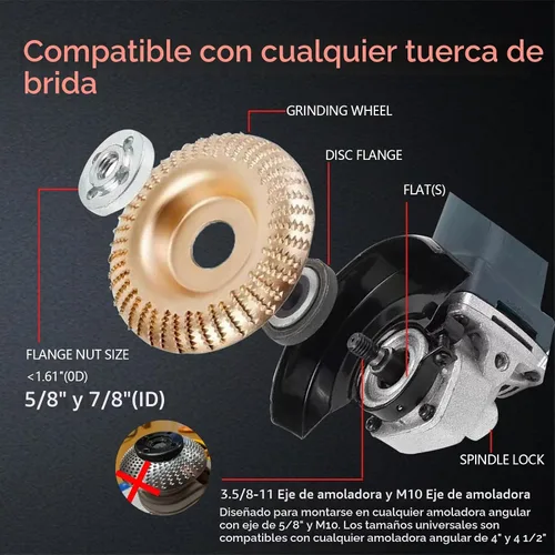 Vista 4 de Juego de discos de molienda de madera para amoladora angular, 10