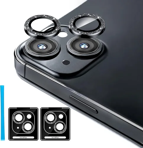 Vista 20 de Jeluse Paquete de 2 protectores de lente de cámara para iPhone 16 Pro Max/iPhone 16 Pro/iPhone 15 Pro Max/iPhone 15 Pro/iPhone 14 Pro Max/iPhone 14