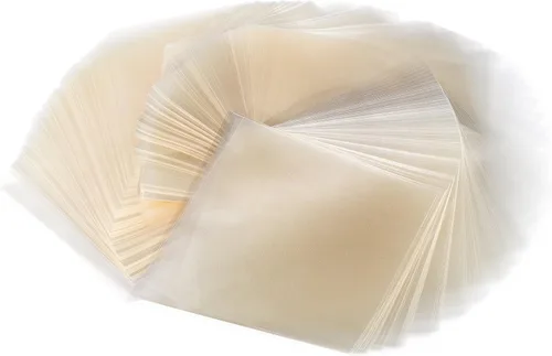 Vista 9 de Envolturas transparentes de caramelo, caramelo y chocolate, celofán natural, 1000 hojas cuadradas, 5 x 5 pulgadas
