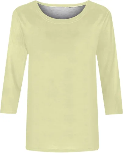 Vista 5 de Womens Long Sleeve Tops Fashion Daily Versatile Casual O-Neck 34 Sleeve Printed Top