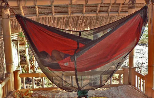 Vista 6 de Hammock Bliss Mosquitera Capullo - La mejor red de hamaca para insectos con malla a prueba de insectos que no se ve Um - Haz que la hamaca