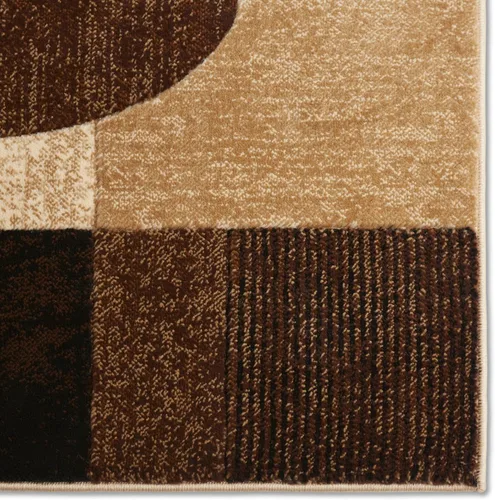 Vista 5 de Home Dynamix Tribeca Jasmine - Alfombra de área geométrica contemporánea, marrón/rojo, 6 pies 7 pulgadas x 9 pies 10 pulgadas