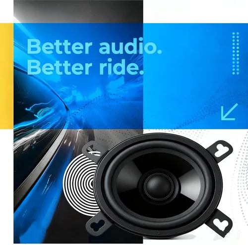 Vista 2 de SONDPEX SDX Audio - Altavoz de doble cono de 3.5 pulgadas de 30 W, repuesto de equipo original, juego de altavoces para automóvil, altavoces