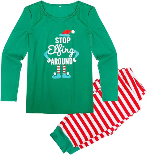 Vista 2 de Conjunto de pijama de Navidad a juego para papá, mamá, bebé y niños, ropa de dormir para el hogar