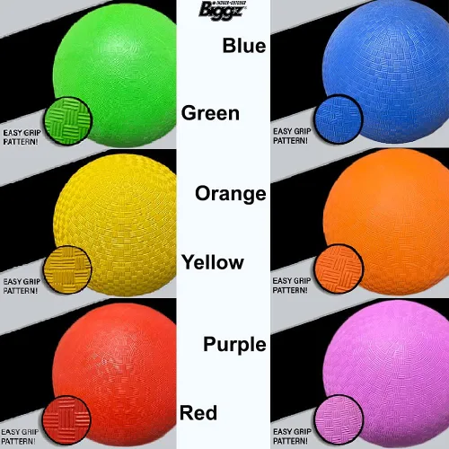 Vista 2 de Biggz Pelotas de goma de 8.5 pulgadas para niños y adultos, tamaño oficial para Dodge Ball, paquetes disponibles de 6, 12, 48