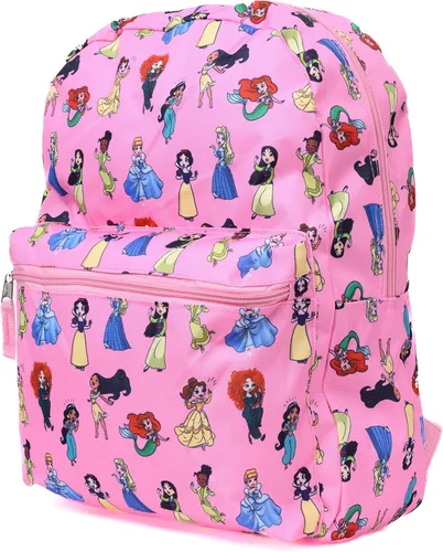 Vista 2 de Disney Princesa 16" Mochila Bolsa Belle Cenicienta Tiana Jazmín Ariel Blancanieves, Blanco