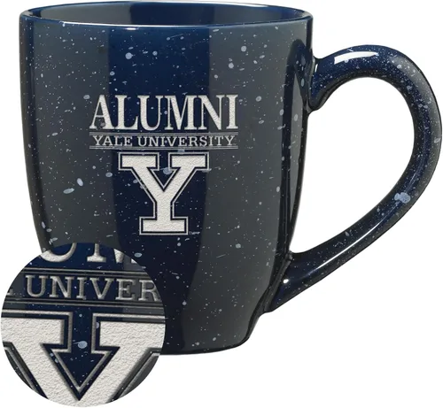 Vista 93 de Rico Industries NCAA Illinois Fighting Illini Alumni - Taza de café de cerámica moteada grabada con láser de 16 onzas
