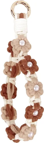 Vista 7 de Llavero de macramé bohemio con tejido exquisito llavero hecho a mano para mujer