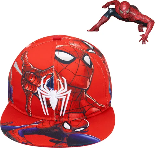 Vista 2 de Marvel Comics - Disfraz de Spiderman para hombre, bordadoimpreso, gorra de béisbol