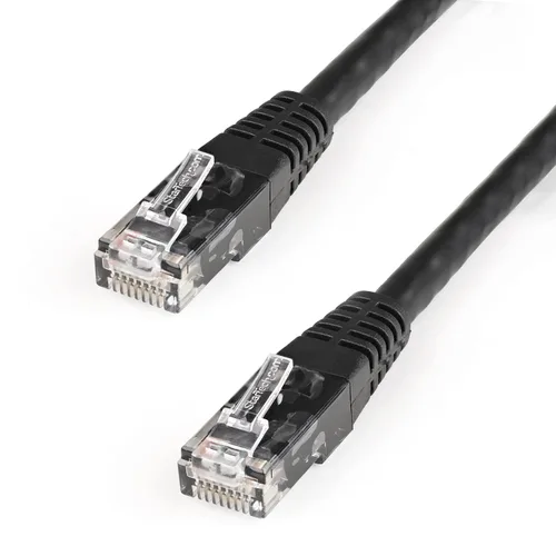 Vista 15 de StarTech. com Cable Ethernet CAT6 de 1 pie – Cable Ethernet CAT 6 Gigabit negro -650MHz 100W PoE++ RJ45 UTP moldeado Categoría 6 Network/Patch Cord
