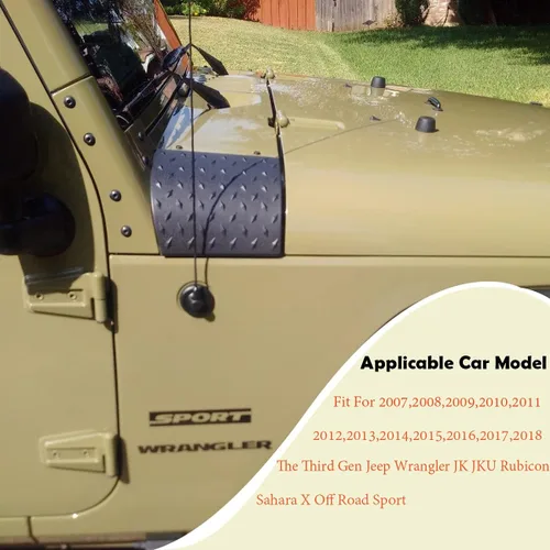 Vista 2 de Bentolin Cowl Body Armor - Cubierta exterior con recubrimiento en polvo, compatible con Jeep Wrangler JK Rubicon Sahara X Off Road Sport Unlimited