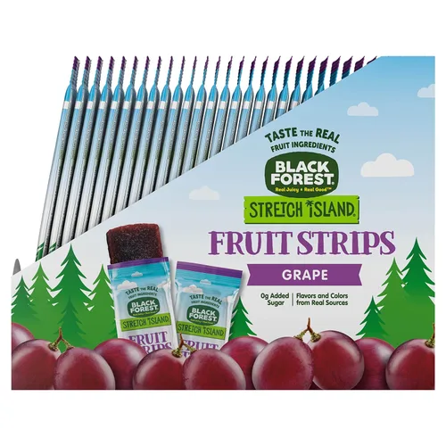 Vista 3 de Black Forest Stretch Island - Tiras de frutas, sabor a uva, tiras de 0.5 onzas (paquete de 30)