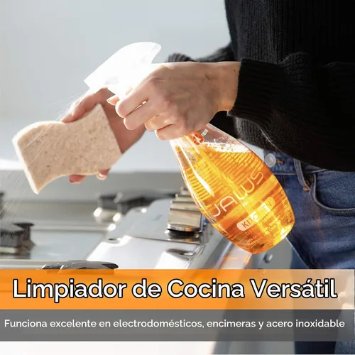 Vista 6 de JAWS Kit de limpieza para el hogar, cocina multisuperficie, vidrio, ducha y piso de madera, 2 cápsulas de repuesto incluidas. Suministros