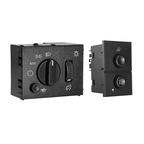 Vista 10 de Interruptor de faros delanteros compatible con Chevy Blazer S10 GMC Jimmy Sonoma y Bravada 1998-2003 Interruptor de atenuación de faro con luz