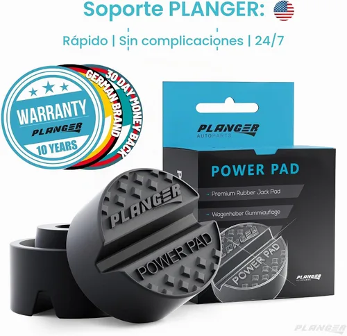 Vista 5 de PLANGER® - Power Pad - Gato de goma para carretilla, soporte de eje de elevación del vehículo - Uso universal - Protege tu coche, SUV y cualquier