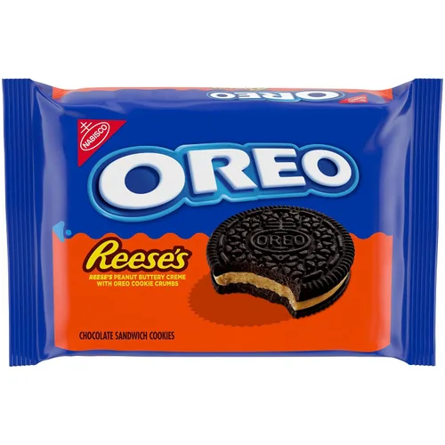 Vista 16 de OREO REESE'S Galletas sándwich de chocolate con crema de maní, 12.35 onzas (paquete de 2)