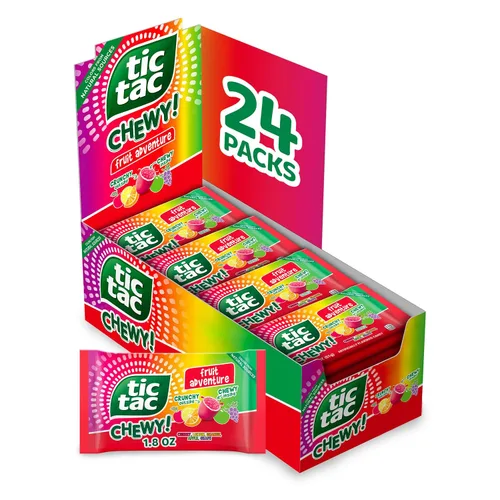 Vista 13 de TIC TAC CHEWY! Fruit Adventure Candy, caramelo masticable afrutado, 7 onzas (el embalaje puede variar)
