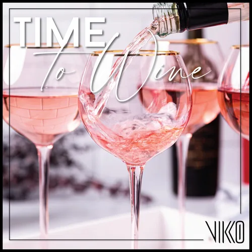Vista 3 de Vikko Copas de vino, copa de vino rosa de 17 onzas con borde dorado, juego de 4 copas de vino con tallo para vino tinto y blanco, copas de vino