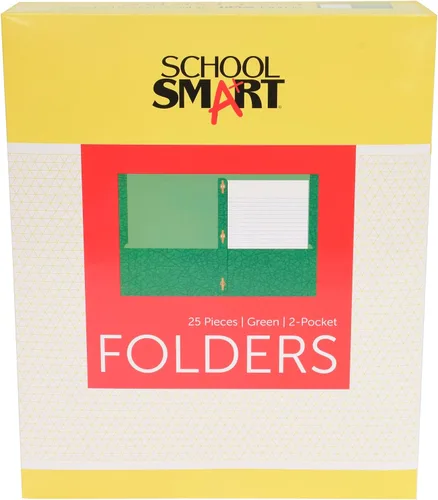 Vista 14 de School Smart Carpetas de 2 bolsillos, colores surtidos, paquete de 25 - 084900