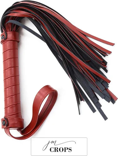 Vista 9 de Juego de látigo de cuero para caballo de 20 pulgadas y 18 pulgadas, látigo de cuero, cultivo de caballo, látigo rojo para montar a caballo, látigo