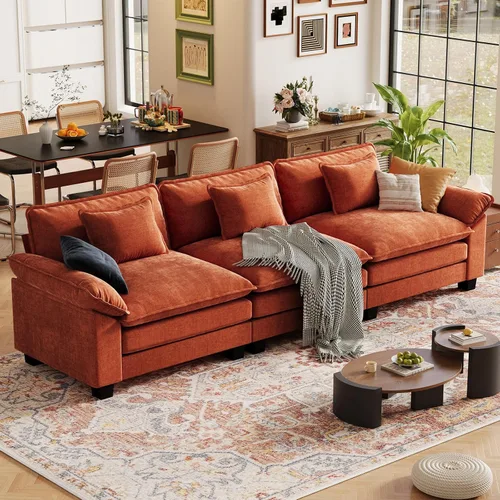 Vista 18 de CDCASA Silla de acento de gran tamaño de 50'' con otomana Asiento extra ancho y profundo estilo sofá nube para sala de estar, dormitorio, rincón