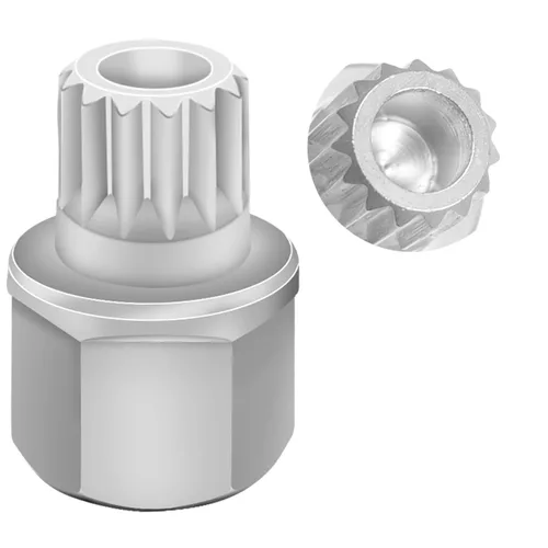 Vista 9 de Llave de tuerca de bloqueo de rueda de 11/15PT compatible con BMW, adaptador de tuerca de bloqueo de rueda, herramienta de extracción de orejetas