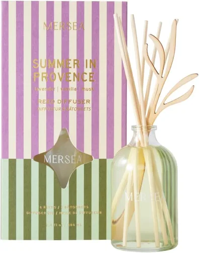 Vista 11 de MERSEA - Difusor de aceite de vidrio perfumado con diseño de flores de cabaña, bambú (3.4 onzas líquidas)