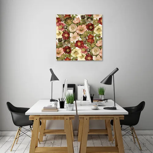 Vista 6 de Jaxson Rea "Vintage Petals Pattern I Gallery Wrapped Canvas by Katie Pertiet, 12" x 12