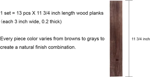 Vista 3 de Paneles de pared de madera para despegar y pegar, tablones macizos reales, madera rústica de granero recuperada, combinaciones de marrón y gris, 3