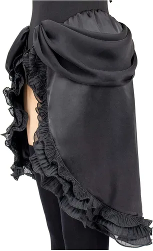 Vista 6 de C-ZOFEK Disfraz de Bowsette para mujer, vestido negro con accesorios