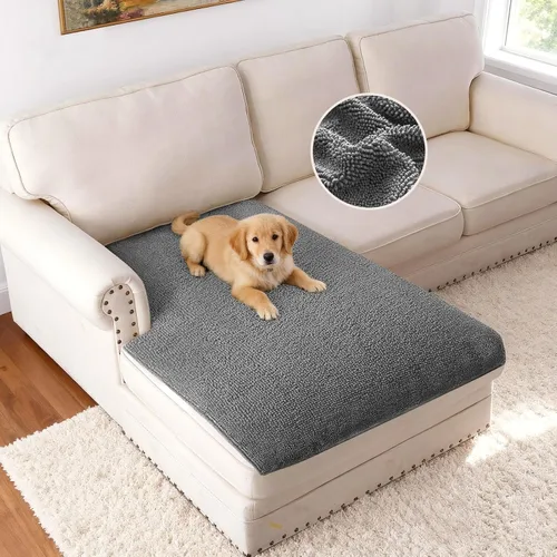 Vista 12 de H.VERSAILTEX Funda Antideslizante para Sofá de Mascotas Protector de Cama de Perro de Chenilla Funda de Sofá Gruesa y Suave Apta para Mascotas