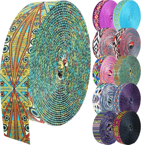 Vista 29 de 1.5 pulgadas Correa de nailon con patrón, correas de cinturón de nailon, correas para bolso, correas para mochila, cinturón de nailon