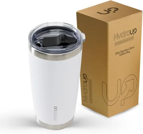 Vista 11 de Taza de 20 oz Taza de café de acero inoxidable aislada con tapa Taza de viaje de café y taza de café helado Taza a prueba de derrames Tazas