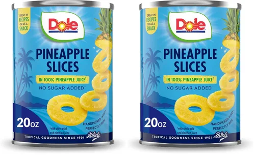 Vista 8 de Dole Canned Fruit, Pineapple Slices in 100% Pineapple Juice, Gluten Free, Pantry Staples, 8 Oz, Packaging May Vary