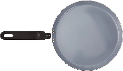 Vista 3 de MasterClass Eco Induction - Sartén para crepes y panqueques con antiadherente, sin productos químicos, aluminio/hierro, negro/azul, 9.4 in