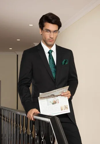 Vista 251 de HISDERN Corbatas para hombre, corbata de cachemira y bolsillo cuadrado tejido clásico floral para hombre, corbata de fiesta de boda