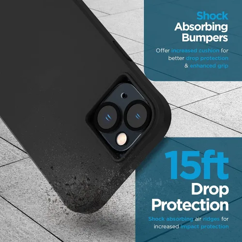 Vista 3 de Case-Mate Paquete de protección 4 en 1, funda para iPhone 14 Plus (negro pesado), vidrio templado, protector de lente y cargador USB C de 30 W