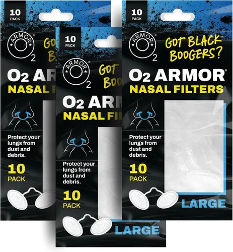 Vista 21 de O2 Armor Filtros de nariz para soldadores y alergias - Filtro de nariz para polvo - Filtros nasales para soldadura - Máscara de polvo de nariz