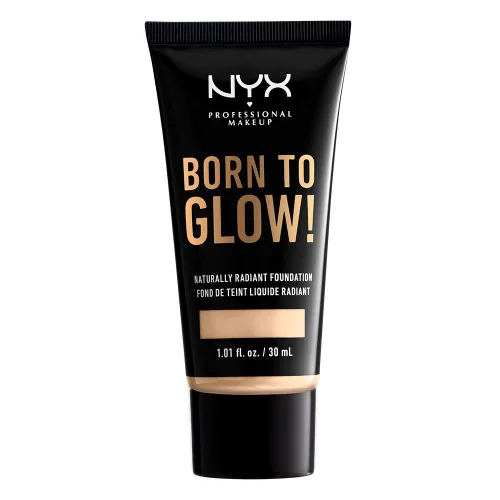 Vista 22 de NYX PROFESSIONAL MAKEUP Base de maquillaje Born To Glow Naturally Radiant, cobertura media - almendra