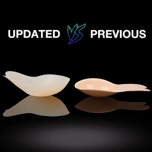 Vista 4 de Pasties Nipple Covers Sticky Bra - Thin Breast Lift Backless Strapless Bra for Women Reusable with No Show Socks