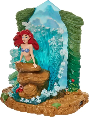 Vista 5 de Enesco Disney Showcase - Figura iluminada de Ariel Crashing Waves de La Sirenita, 9 pulgadas, multicolor