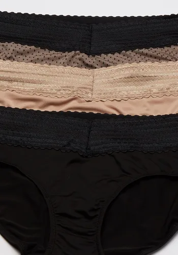 Vista 4 de Warner's Paquete múltiple de bragas hipster de algodón con encaje elástico para mujer