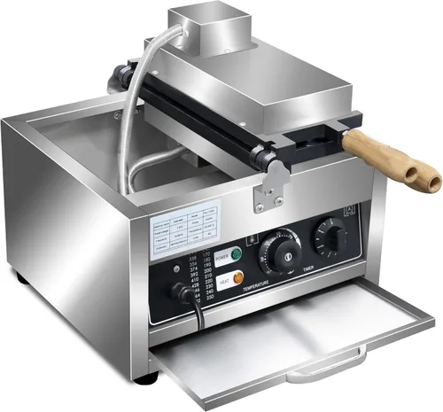 Vista 8 de Taiyaki - Máquina para hacer gofres de pescado, 3 unidades antiadherentes para hacer gofres eléctricos Taiyaki Baker con forma de pez, acero