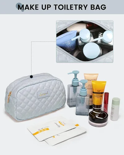 Vista 7 de LOVEVOOK Bolsa de viaje para mujer, con compartimento para zapatos, Azul