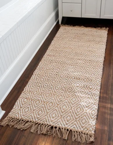 Vista 11 de Unique Loom Alfombra trenzada de la colección de yute - Assam (1' 2" x 6' 1", camino de mesa, negro/natural)