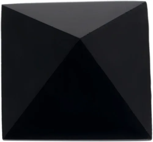 Vista 6 de Obsidiana negra de 1.5 pulgadas, pirámide natural tallada, cristal curativo de chakras, piedra reiki, desviación de radiación, decoración del hogar