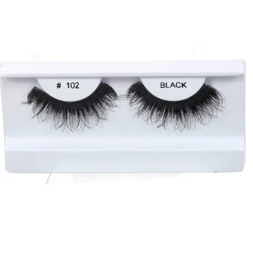 Vista 30 de 100 pares de pestañas postizas 100% cabello humano negro natural #412