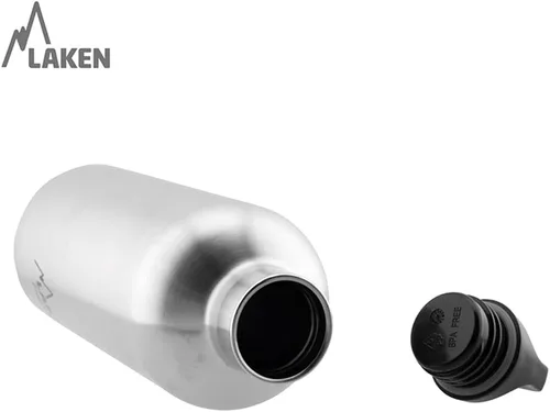 Vista 2 de Laken Thermo Futura - Botella de agua de acero inoxidable aislada al vacío, boca estrecha, 12-25 onzas