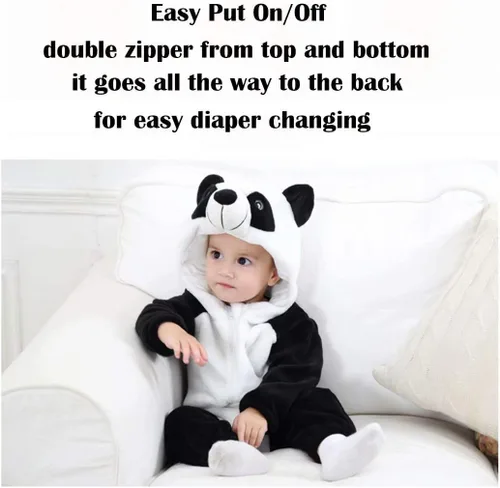 Vista 6 de Disfraz de animal para bebé, traje unisex para niños pequeños, disfraz de Halloween