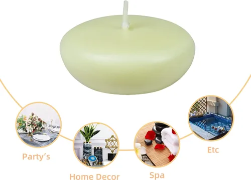 Vista 7 de Zest Candle Velas flotantes marfil de 2 1/4 pulgadas